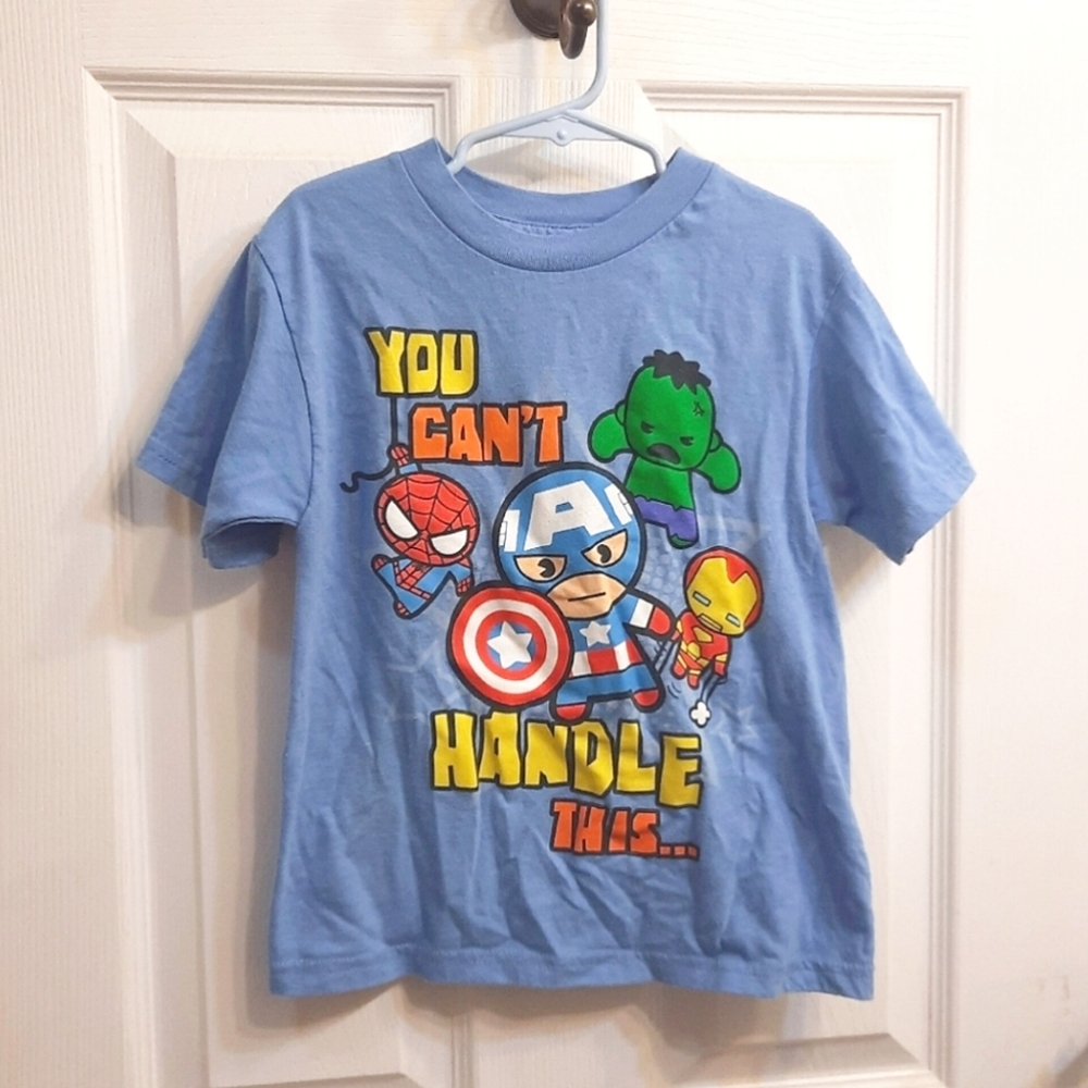 Youth Light Blue Marvel Avengers Tee